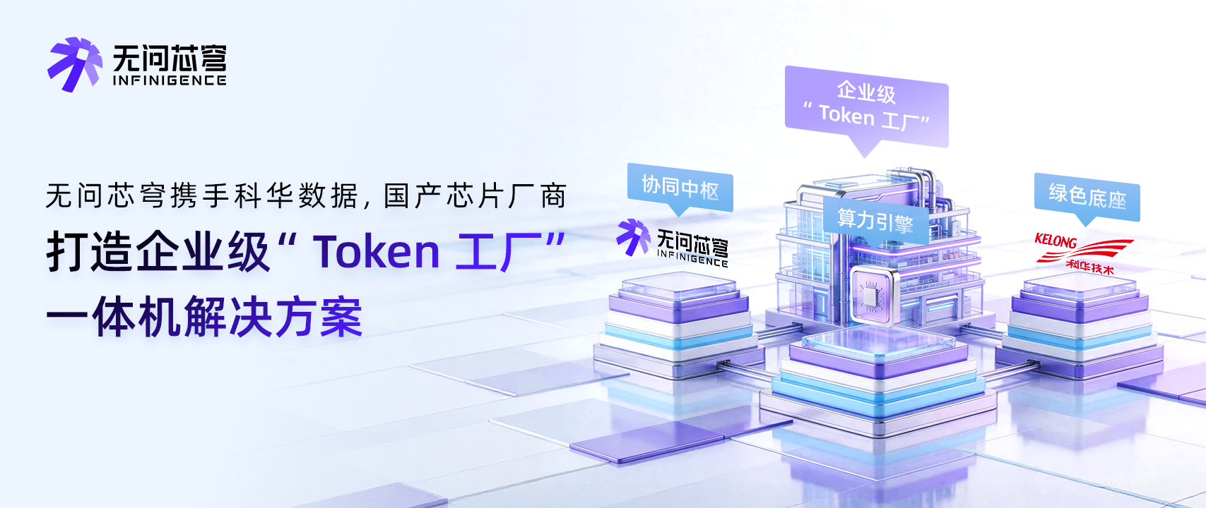 国产算力天团集结！无问芯穹携手科华数据，与国产芯片厂商共同打造企业级“Token工厂”一体机解决方案